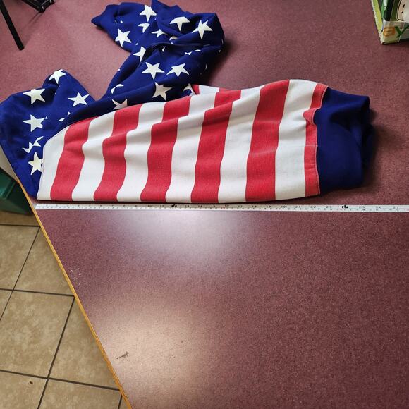 American Flag Hoodie Pullover Sz M NT Souvenir Washington USA Red White Blue - Picture 8 of 12